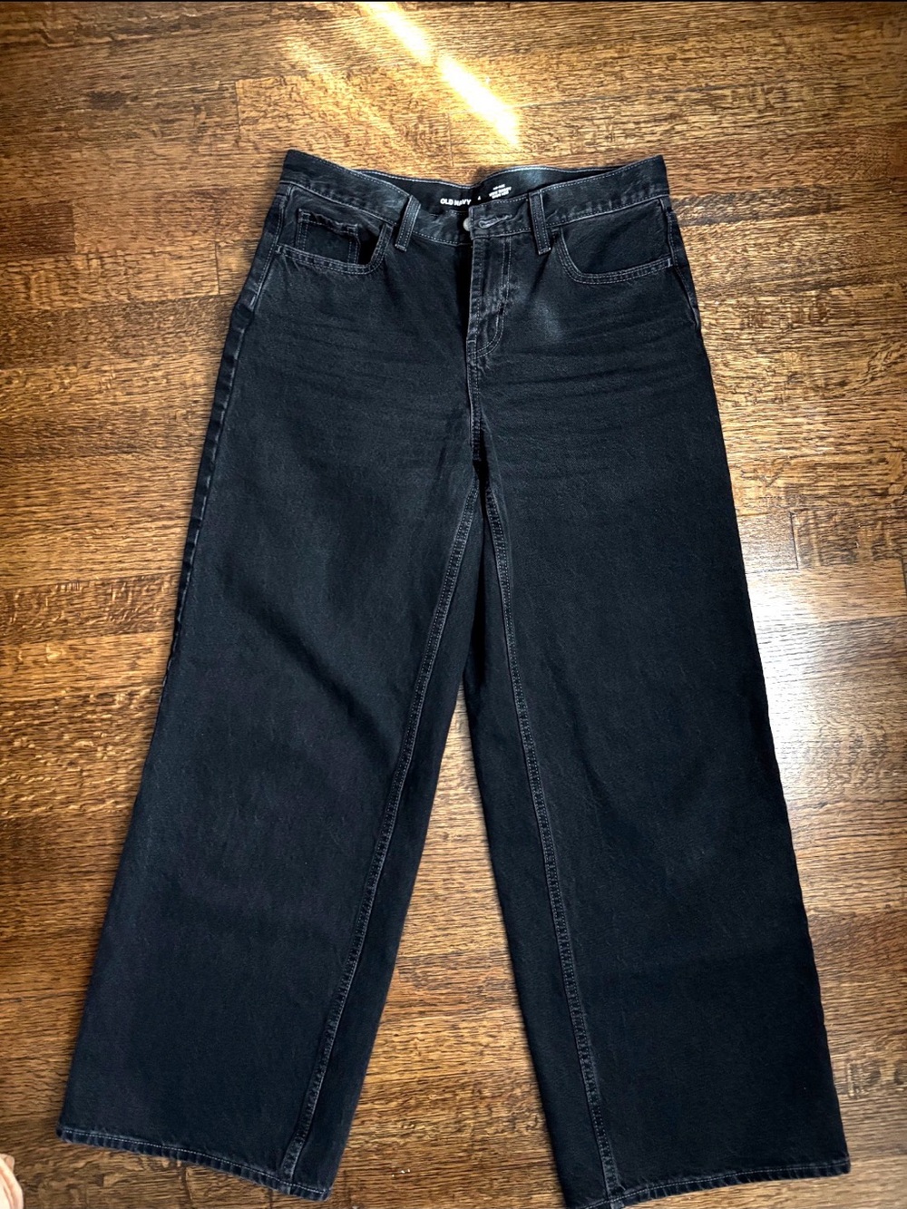 Mid rise Wow baggy Wide Leg Black Jeans Old navy